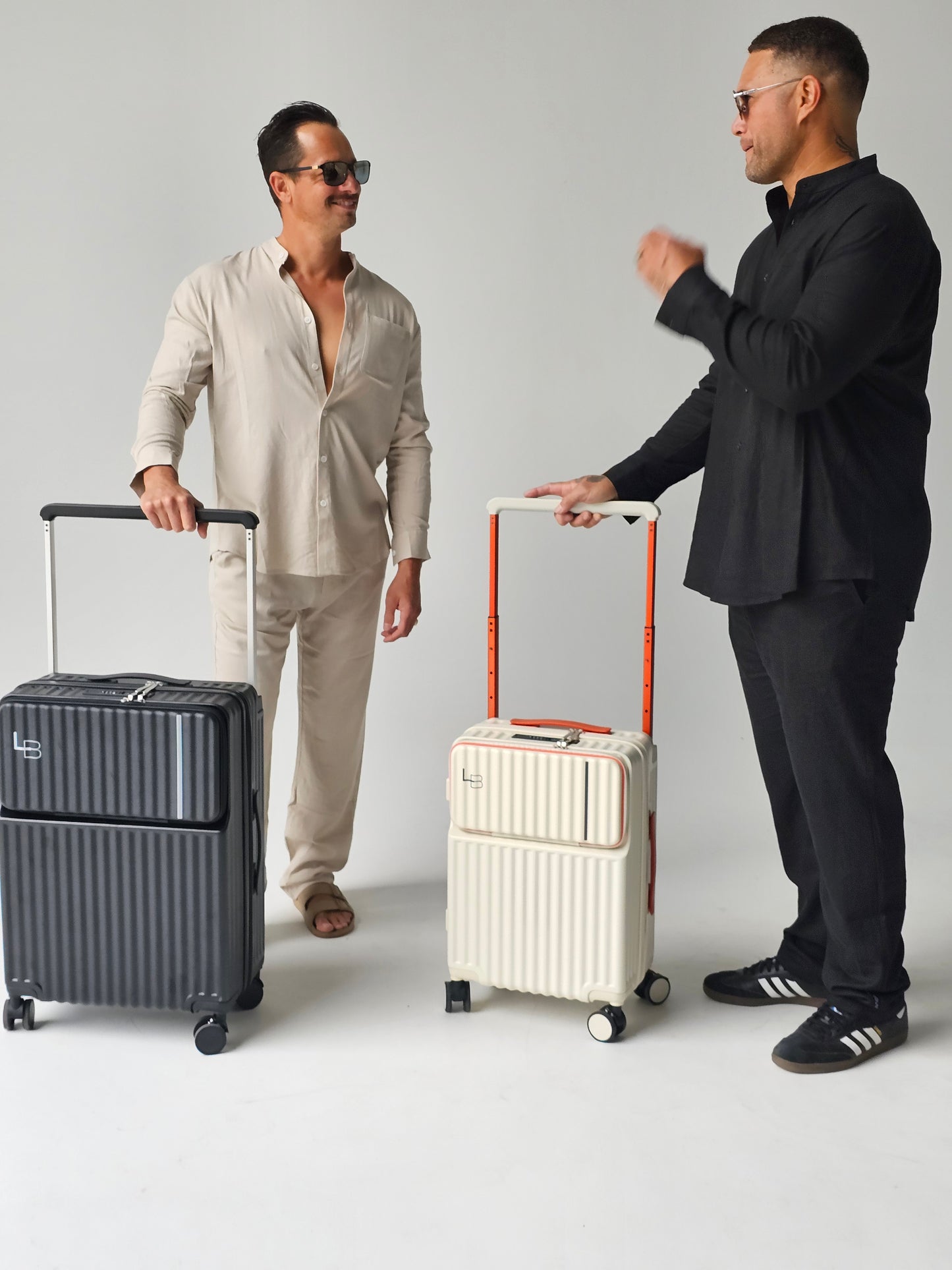 Men's Lusso Mandarin Collar shirt - Beige