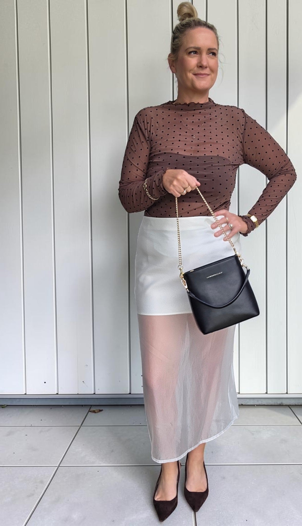 The Leather Mini Florence Crossbody - Black