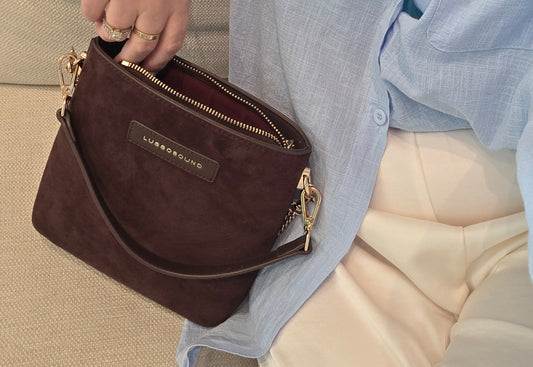 The Suede Mini Florence Crossbody - Deep Mocha
