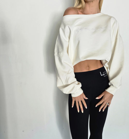 The Layover Off-Shoulder Sweater - White