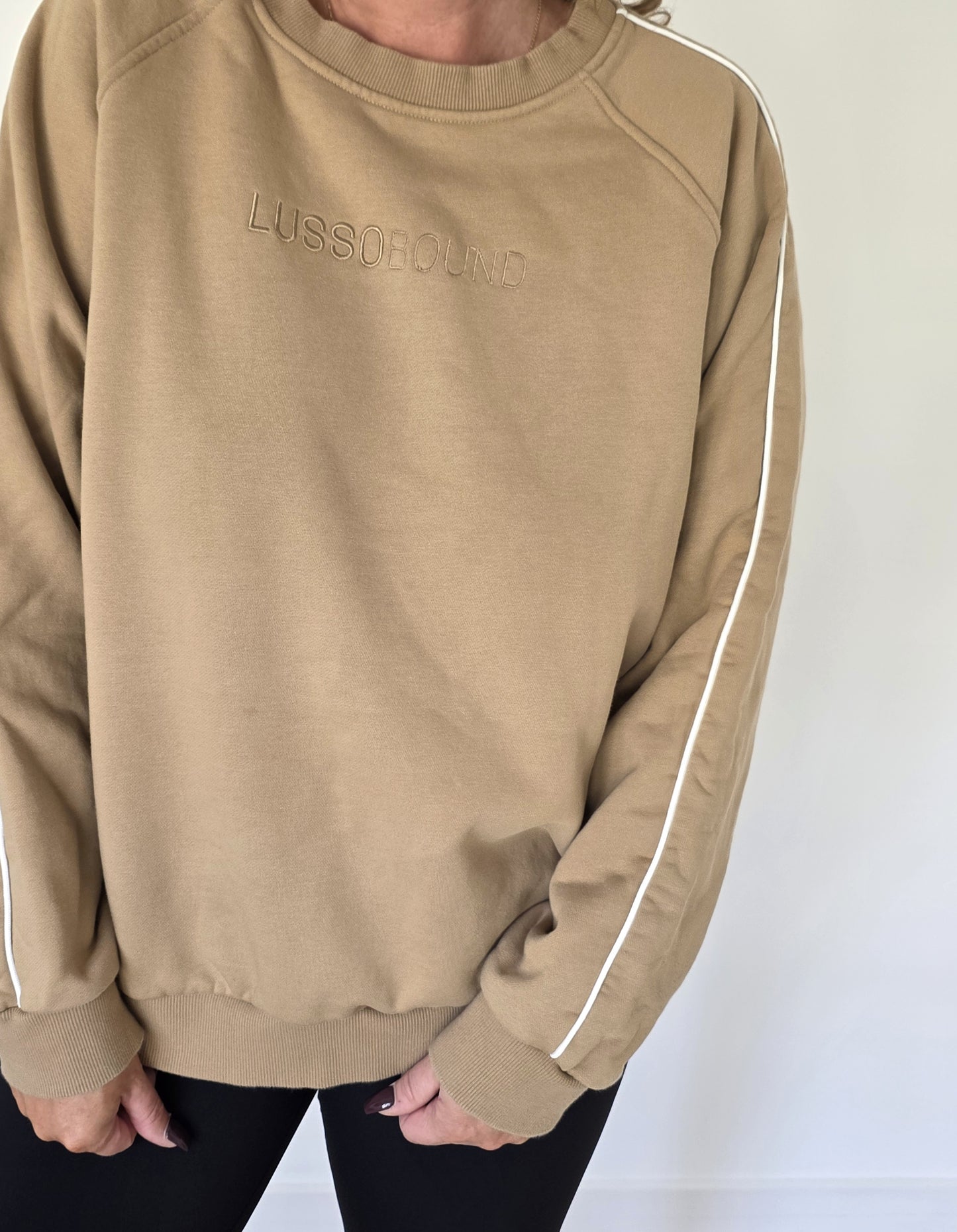 The Track Sweater - Latte