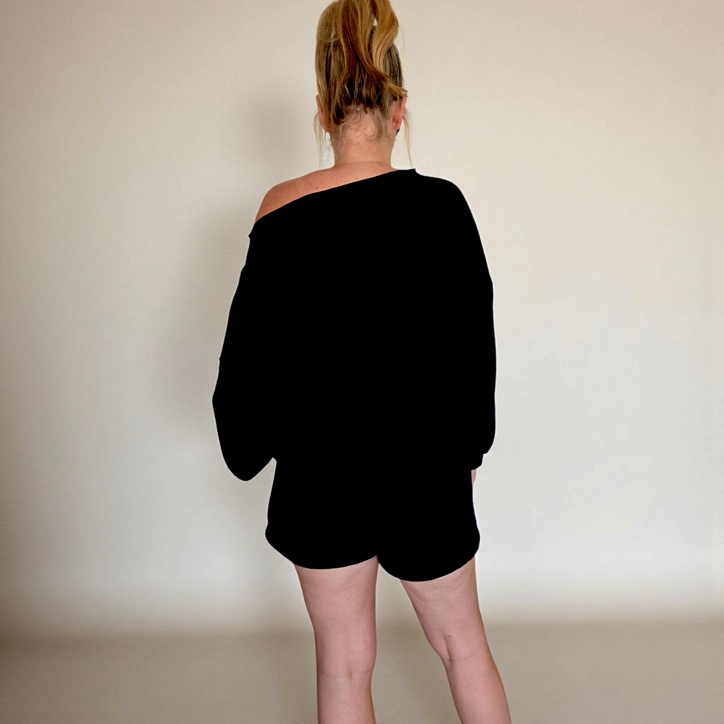 The Layover Off-Shoulder Sweater - Black