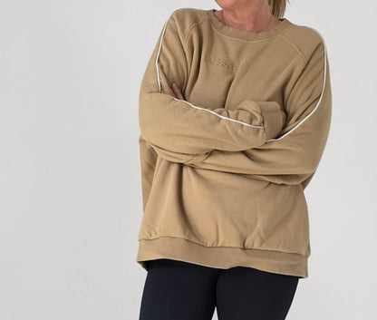 The Track Sweater - Latte