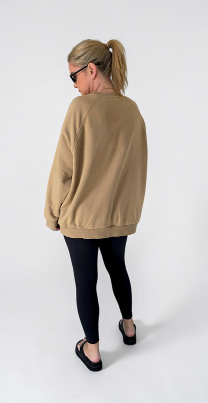 The Track Sweater - Latte