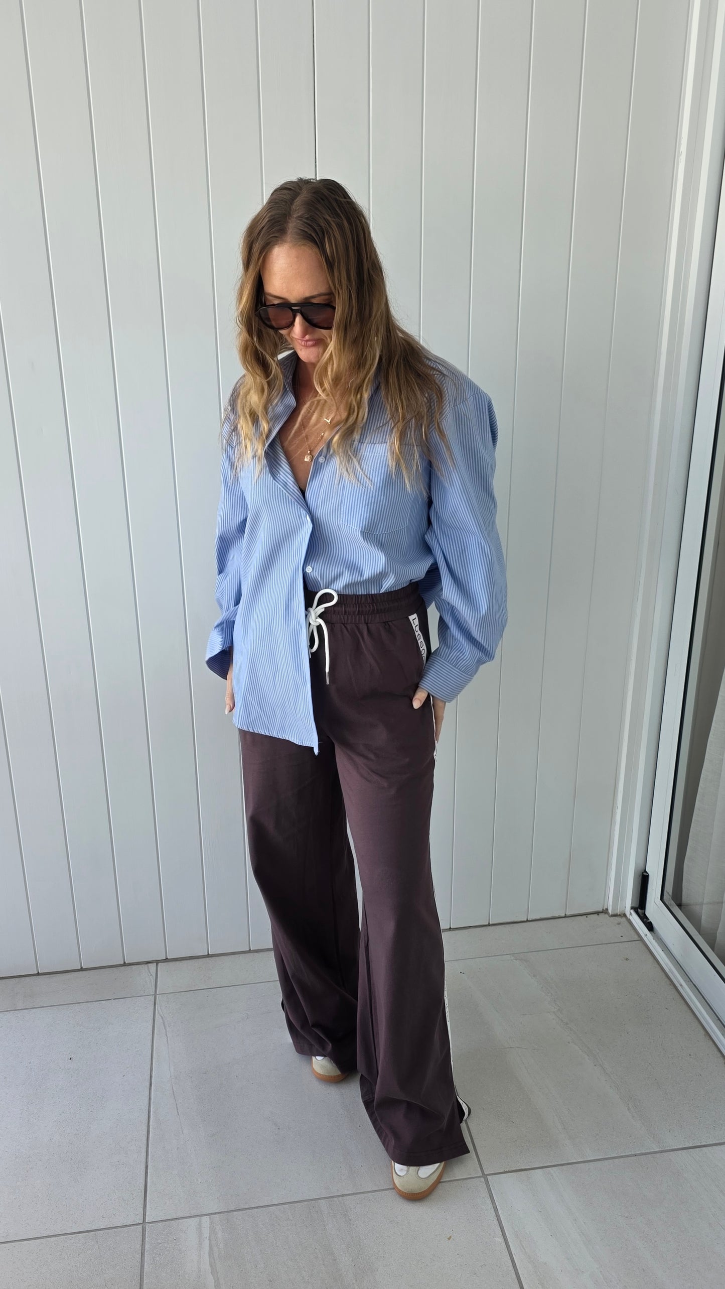 Lusso Wide Leg Pants - Chocolate