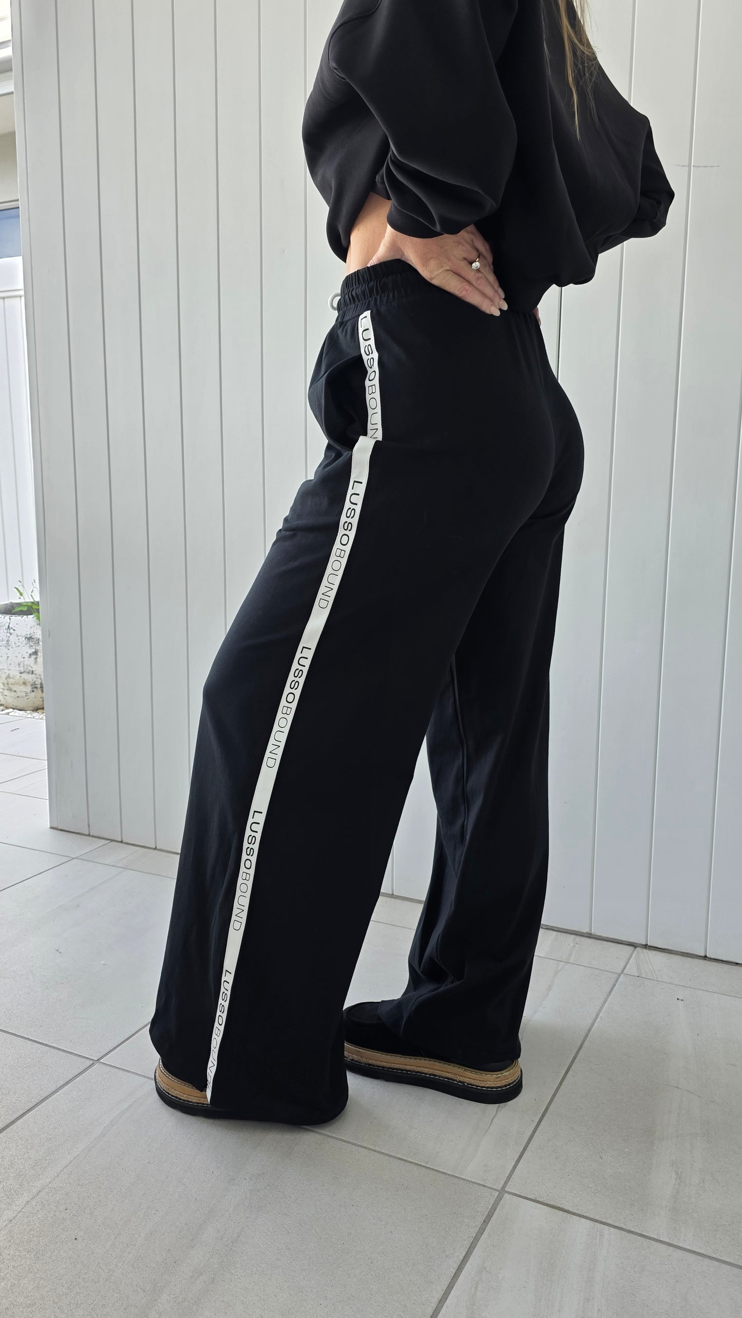 Lusso Wide Leg Pants - Black