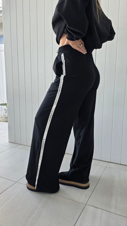 Lusso Wide Leg Pants - Black