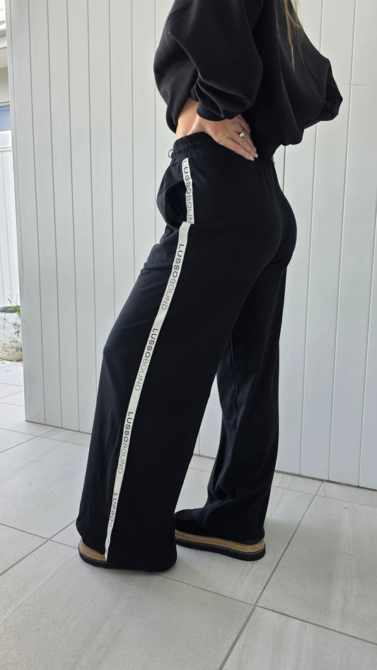 Lusso Wide Leg Pants - Black