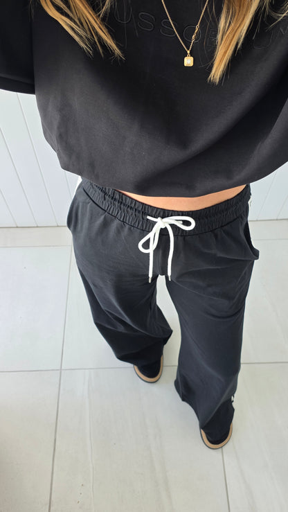 Lusso Wide Leg Pants - Black