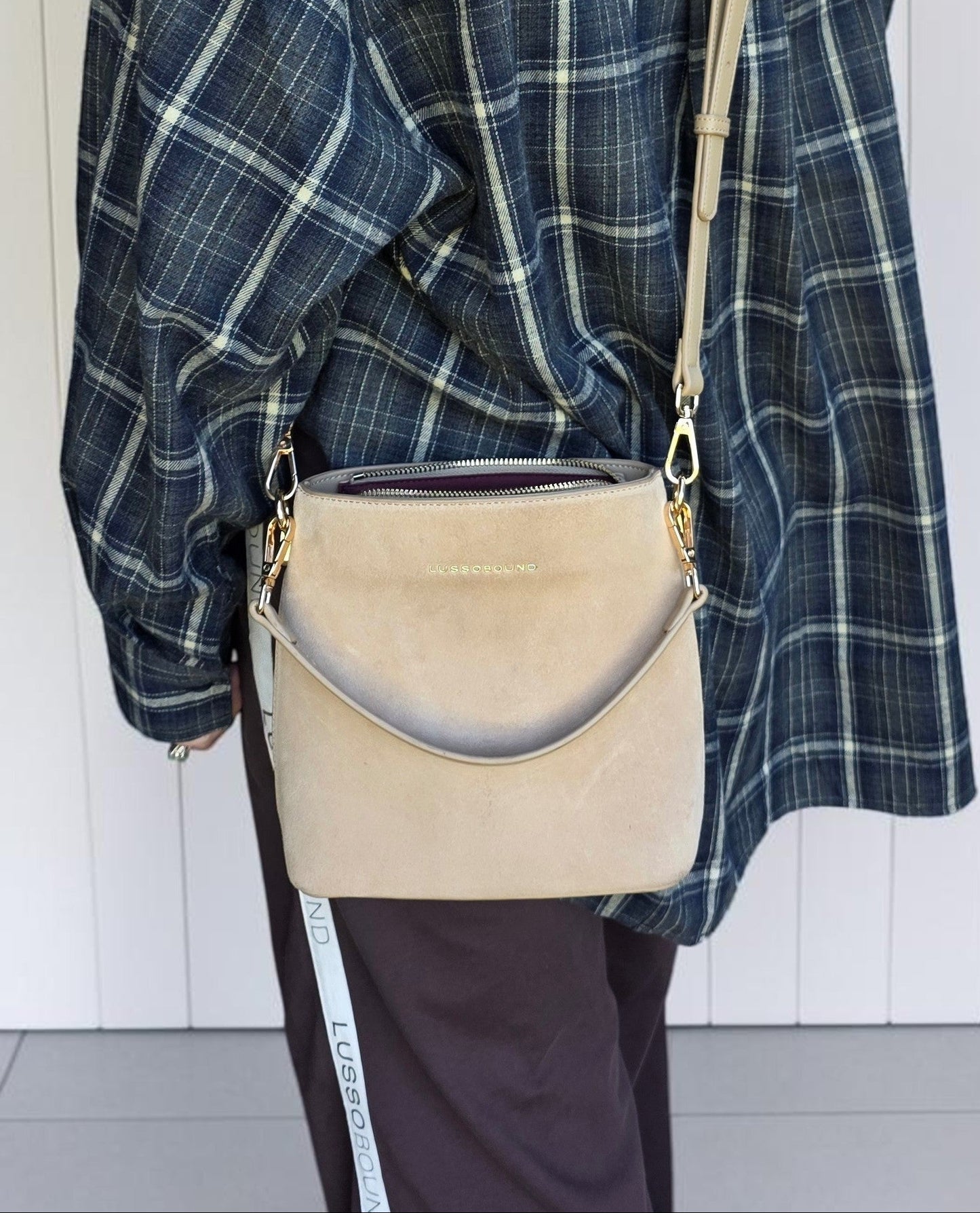 The Suede Mini Florence Crossbody - Sand