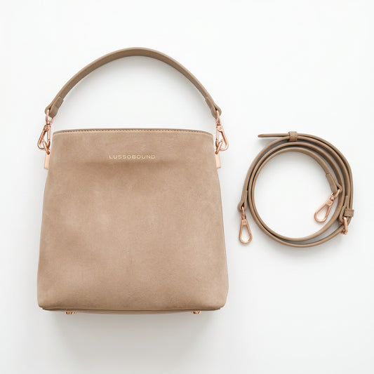 The Suede Mini Florence Crossbody - Sand