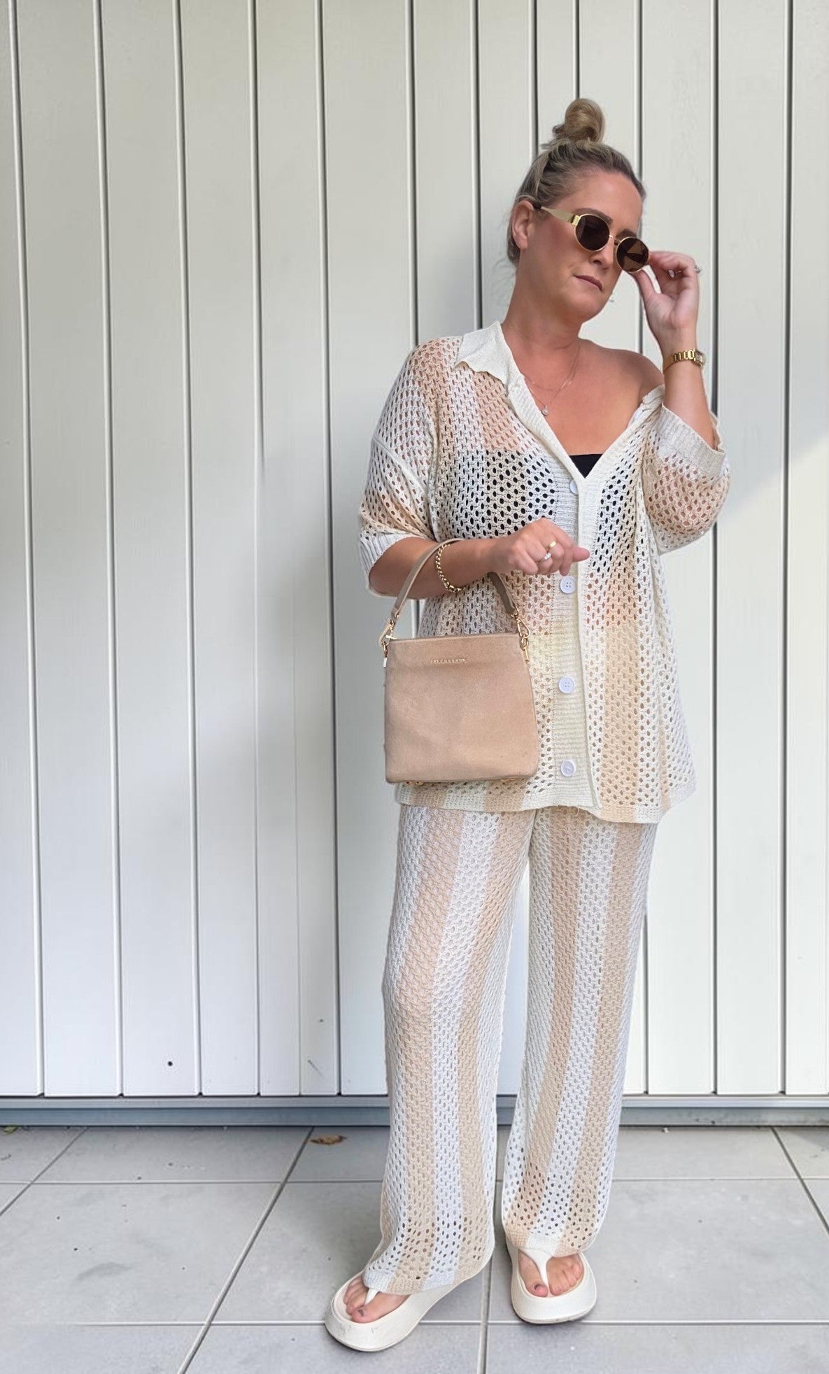 The Suede Mini Florence Crossbody - Sand