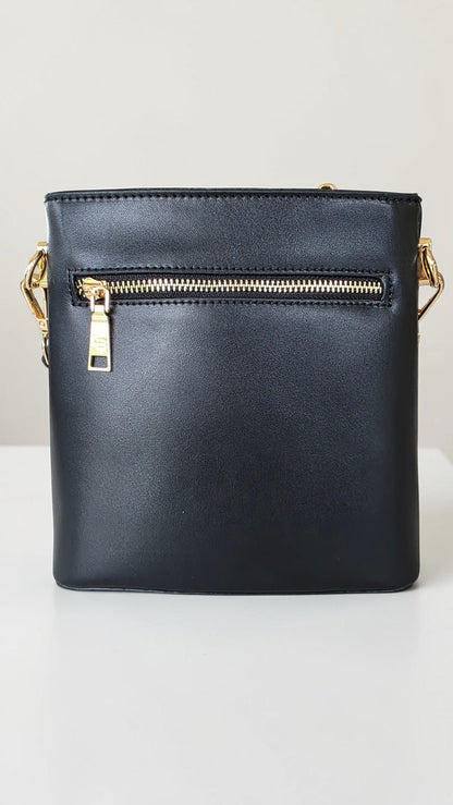 The Leather Mini Florence Crossbody - Black