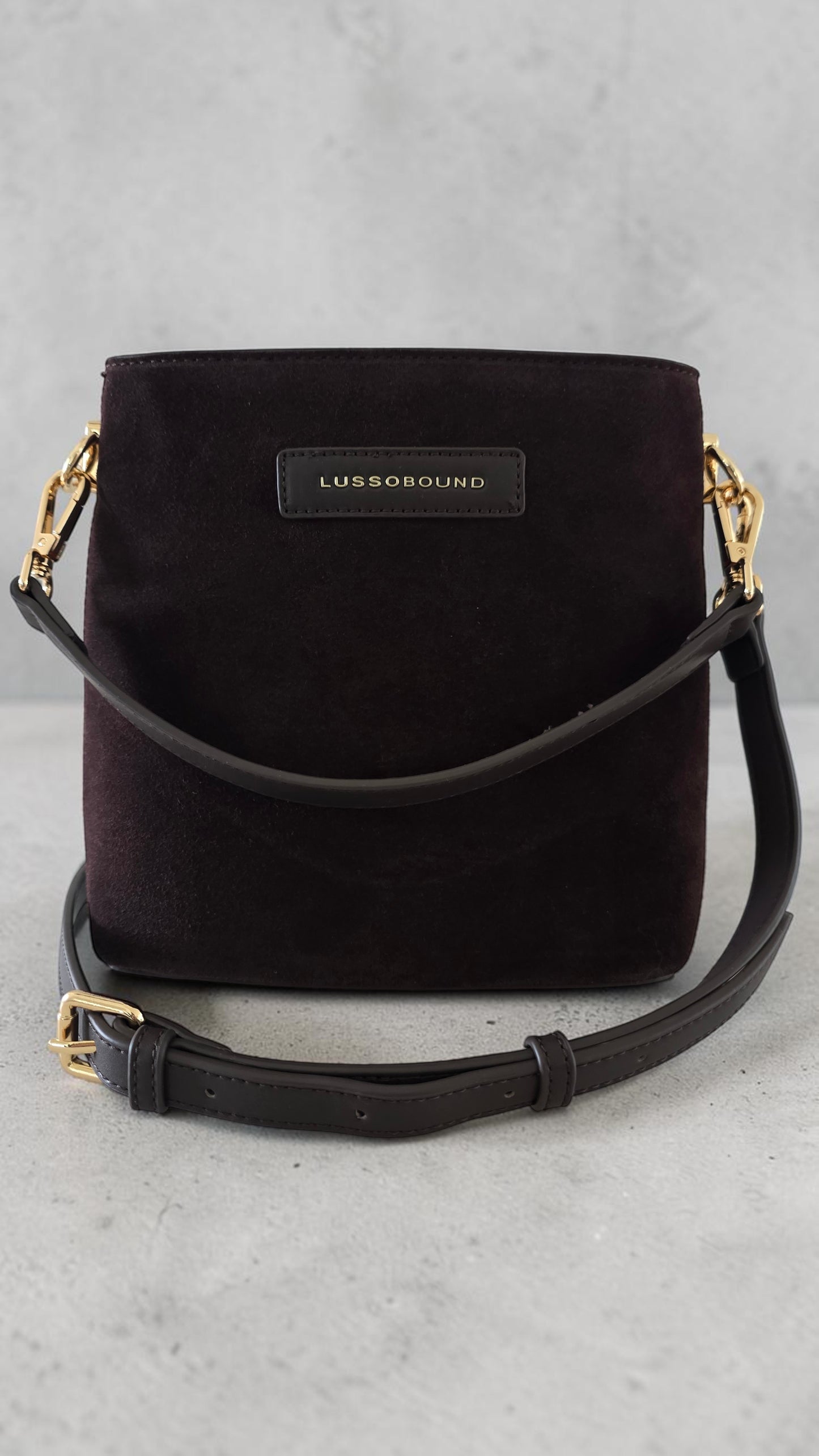 The Suede Mini Florence Crossbody - Deep Mocha