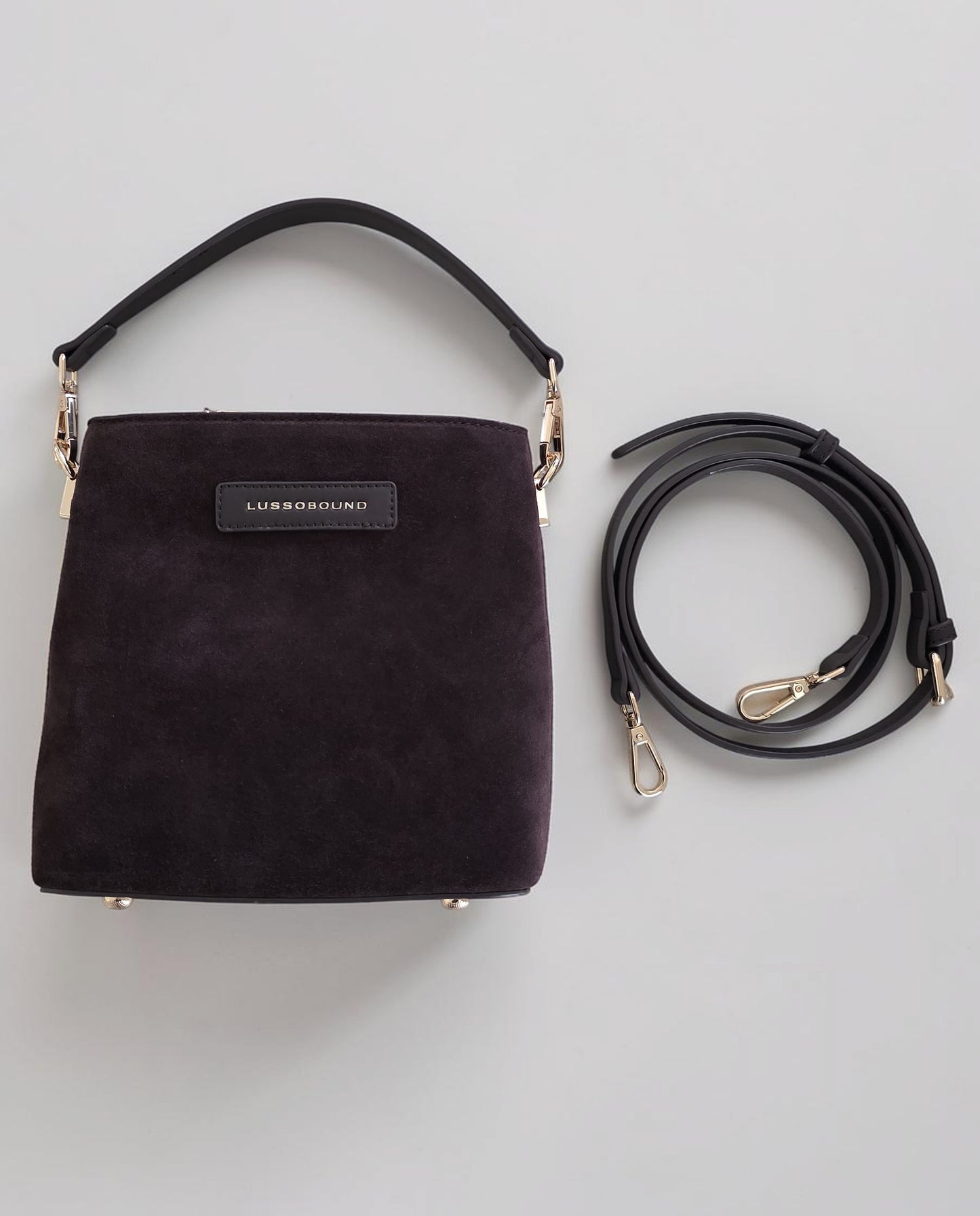 The Suede Mini Florence Crossbody - Deep Mocha