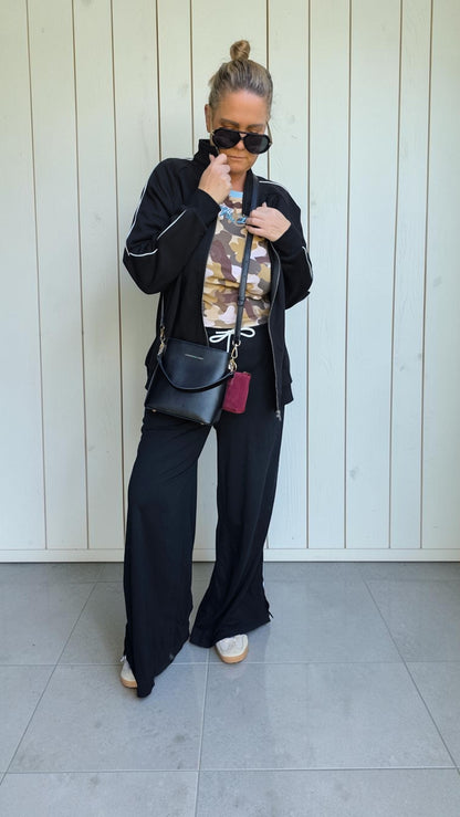 Lusso Wide Leg Pants - Black
