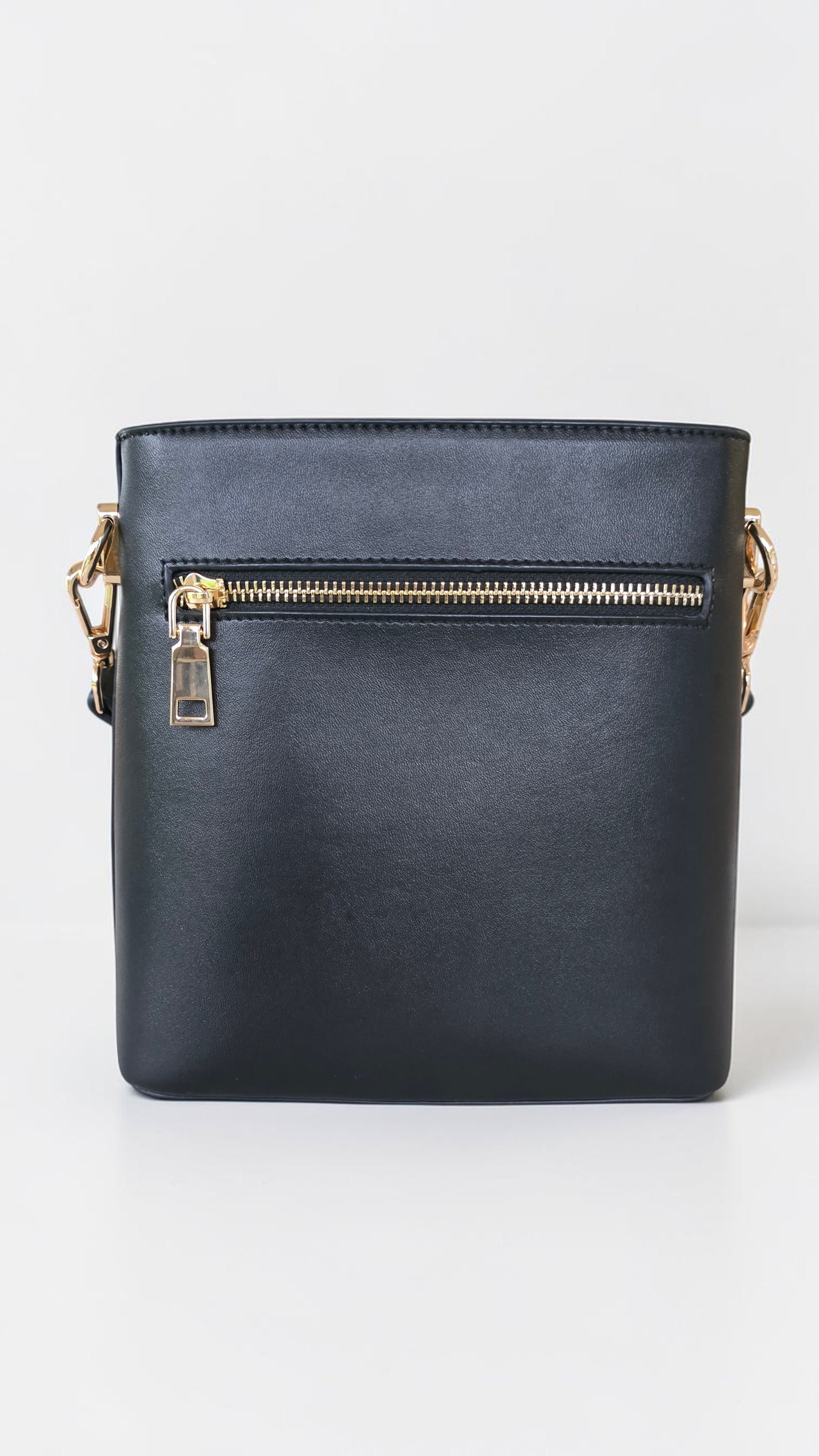 The Leather Mini Florence Crossbody - Black