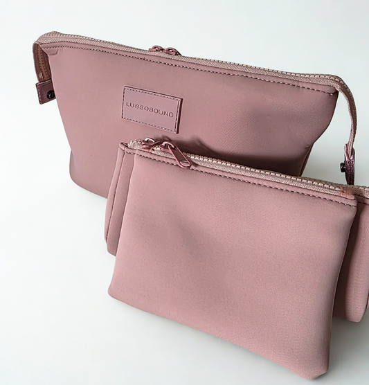 The Neo Make-up Pouch Set - Dusty Rose