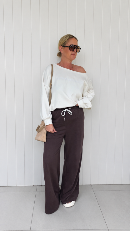 The Off-Shoulder Sweater - White