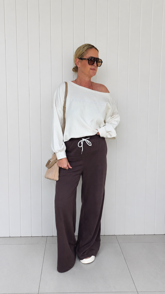 The Off-Shoulder Sweater - White
