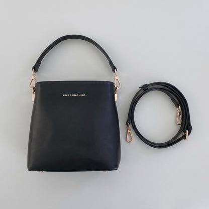 The Leather Mini Florence Crossbody - Black