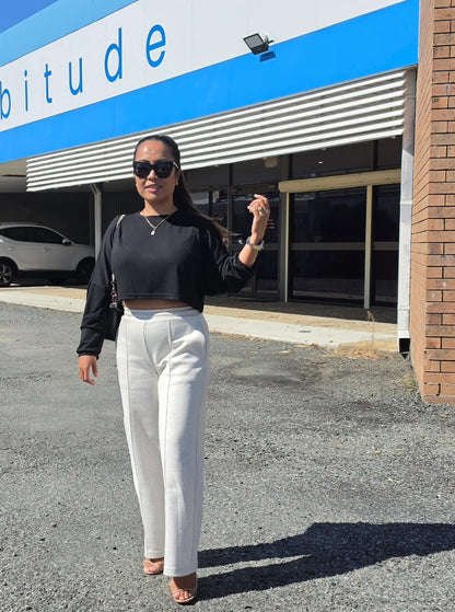 The Essential Long Sleeve Cropped Top