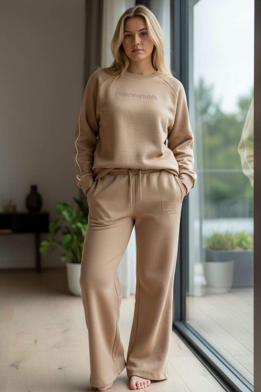 The Track Sweater - Latte