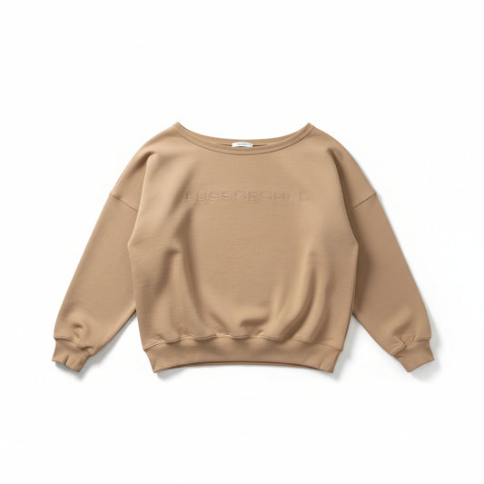 The Layover Off-Shoulder Sweater - Warm Camel