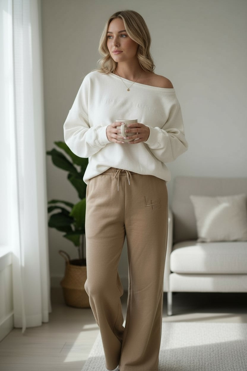 The Track Pants - Latte