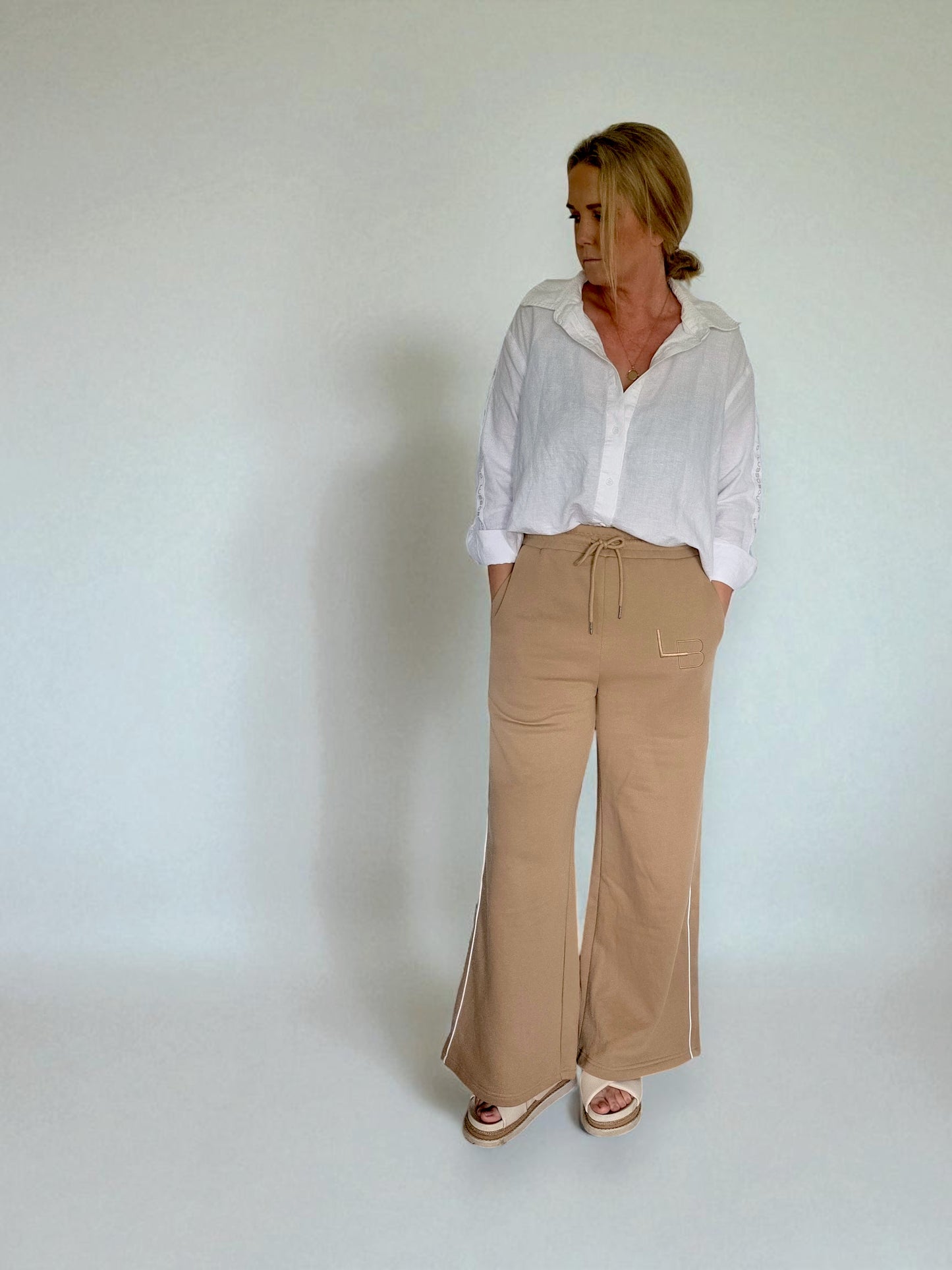 The Track Pants - Latte