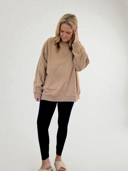 The Track Sweater - Latte