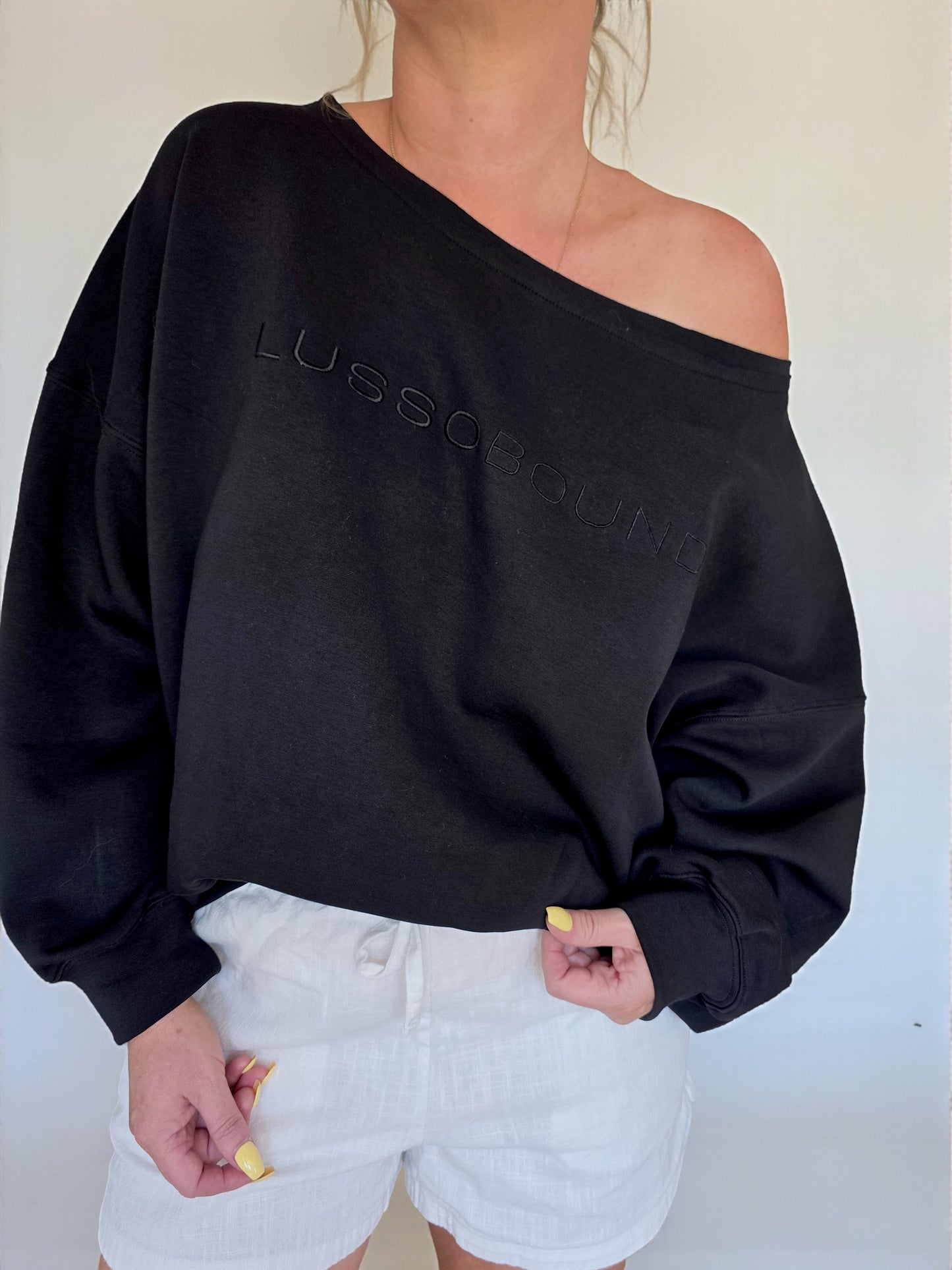 The Layover Off-Shoulder Sweater - Sky Blue